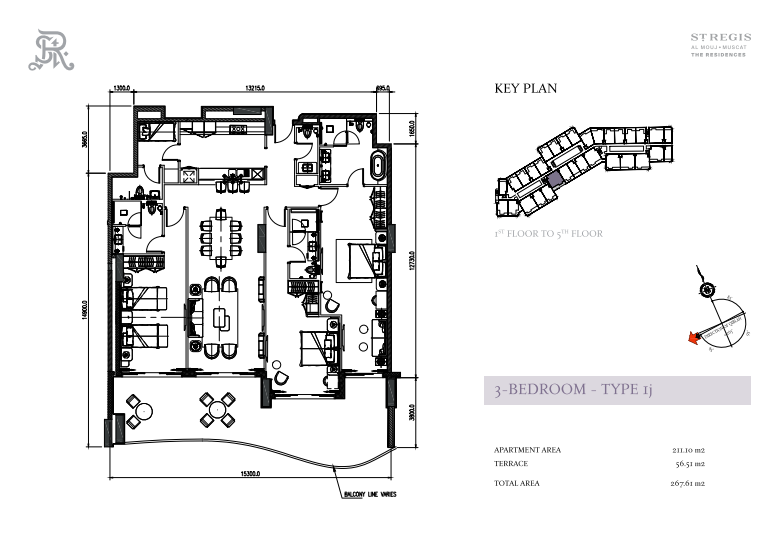 3 Bedrooms Type 1j