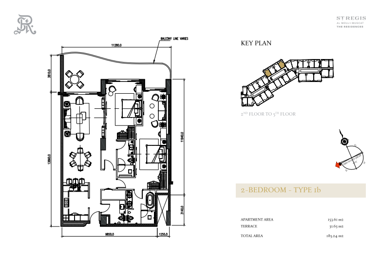 2 Bedrooms Type 1b