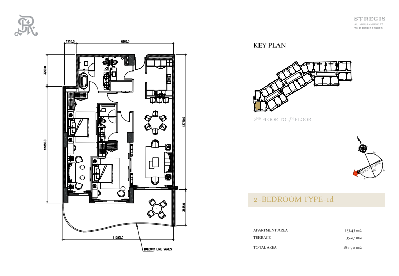 2 Bedrooms Type 1d